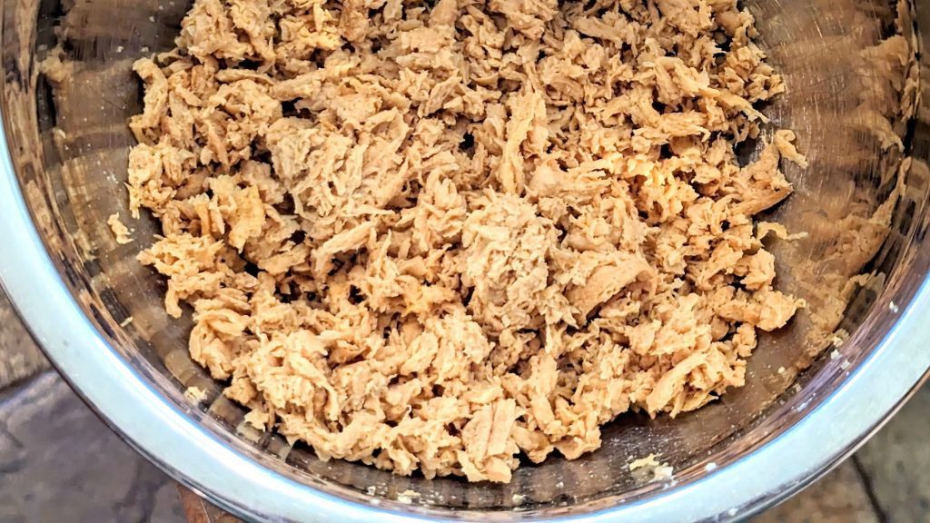 Blender shredded soy curls