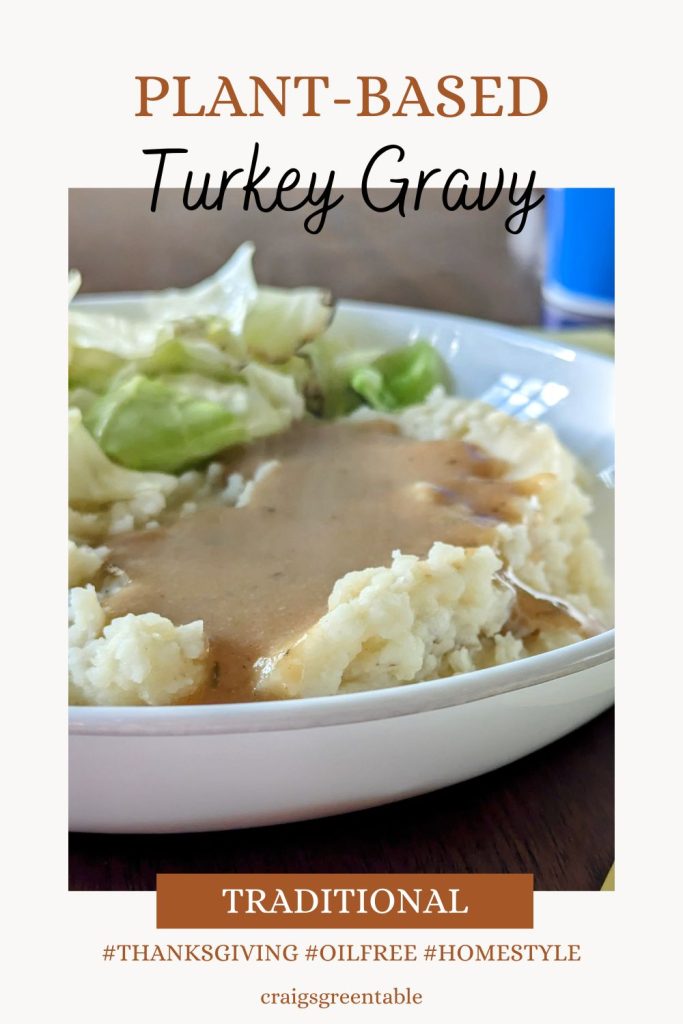 Plant-based, vegan turkey gravy