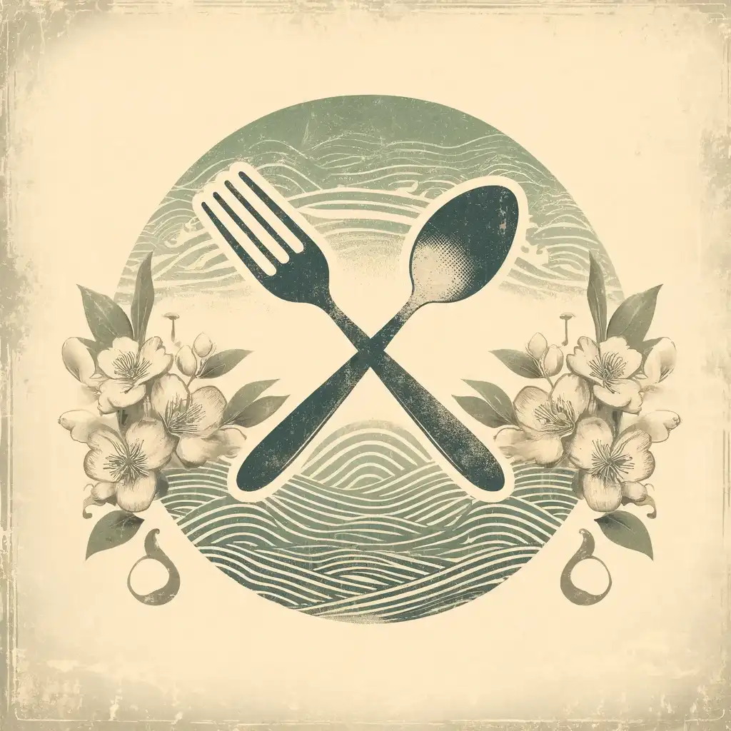 Recipe placeholder image of a fork and spoon, vintage